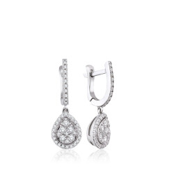 0.70 Carat Diamond Drop Earrings - 1