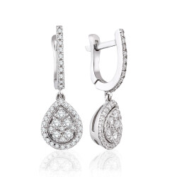 0.70 Carat Diamond Drop Earrings 