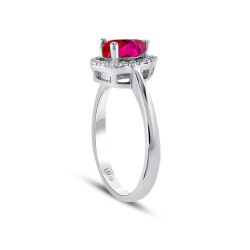 0.73 Carat Diamond Ruby Ring - 2