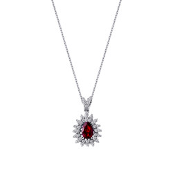 0.81 Carat Diamond Ruby Necklace - 2