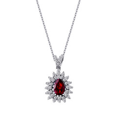 0.81 Carat Diamond Ruby Necklace - 1