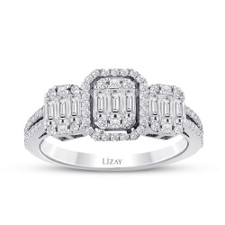 0.85 Carat Diamond Baguette Ring - 1