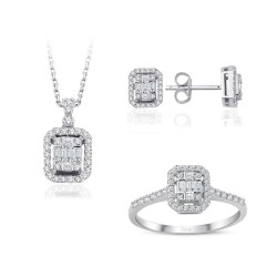 0.86 Carat Diamond Baguette Set 