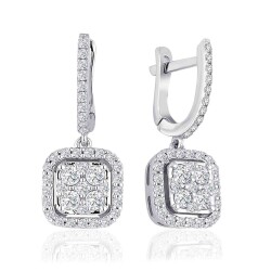 Trend Earrings with 0.87 Carat Diamonds 