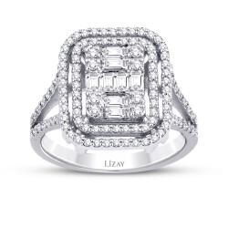 0.90 Carat Diamond Baguette Ring - 1