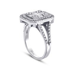 0.90 Carat Diamond Baguette Ring - 2