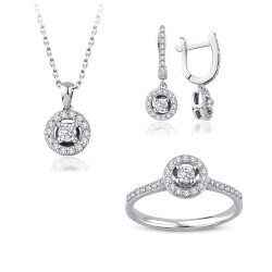 0.93 Carat Diamond Solitaire Fantasy Set 