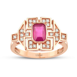 1.01 Carat Diamond Ruby Ring - 1