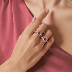 1.01 Carat Diamond Ruby Ring - 3