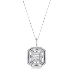 1.05 Carat Diamond Baguette Necklace - 1