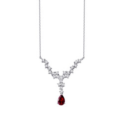 1.05 Carat Diamond Ruby Necklace - 2