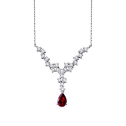 1.05 Carat Diamond Ruby Necklace - 1