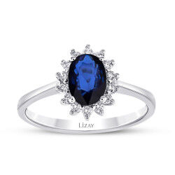 1.05 Carat Diamond Sapphire Ring 