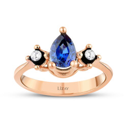 1.14 Carat Diamond Sapphire Ring 