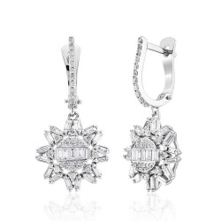 1.15 Carat Diamond Baguette Earrings - 1