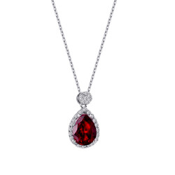 1.15 Carat Diamond Ruby Necklace - 1