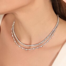 12.00 Carat Diamond Tennis Necklace - 1