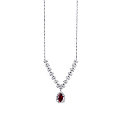 1.22 Carat Diamond Ruby Necklace - 2