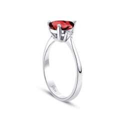 1.40 Carat Diamond Ruby Ring - 2