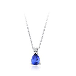 1.45 Carat Diamond Sapphire Necklace - 1