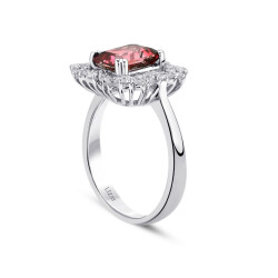 1.53 Carat Baguette Diamond Ruby Ring - 2