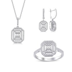 1.55 Carat Diamond Baguette Set 