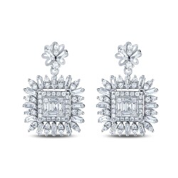 1.60 Carat Diamond Baguette Earrings - 2