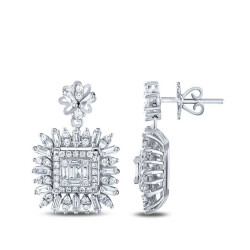 1.60 Carat Diamond Baguette Earrings - 1