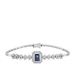 1.68 Carat Diamond Sapphire Bracelet - 2