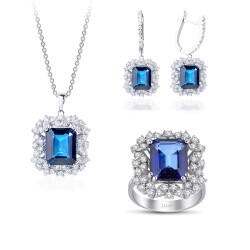 20.13 Karat Pırlanta Safir Set 