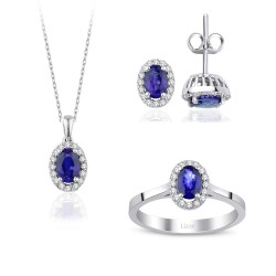 2.15 Karat Pırlanta Safir Set - 1