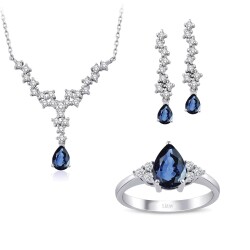 2.49 Karat Pırlanta Safir Set - 1