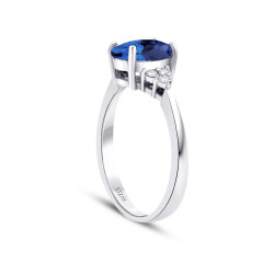 2.53 Carat Diamond Sapphire Ring - 2