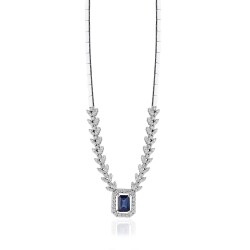 2.63 Carat Diamond Sapphire Choker - 1