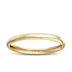 3 Millimeter Gold Classic Men's Wedding Ring - 1