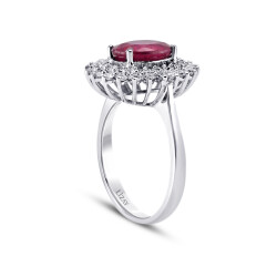 3.26 Carat Diamond Ruby Ring - 2