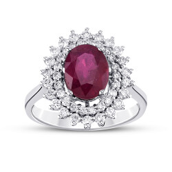 3.26 Carat Diamond Ruby Ring 