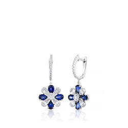 3.27 Carat Diamond Sapphire Earrings - 1