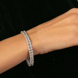 5.84 Carat Diamond Baguette Bracelet - 1