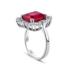 6.58 Carat Diamond Ruby Ring - 2