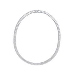 6.64 Carat Diamond Baguette Choker - 1