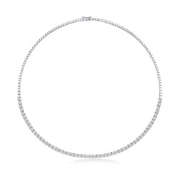 9.79 Carat Diamond Tennis Necklace - 1