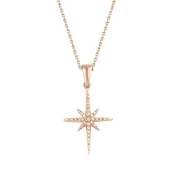 Diamond Silver North Star Necklace - 1