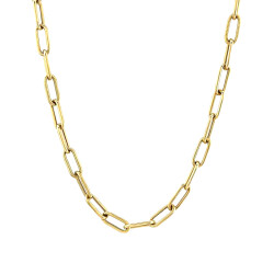 Gold Paper Clip Chain Necklace - 1