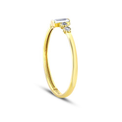 Gold Baguette Ring - 2