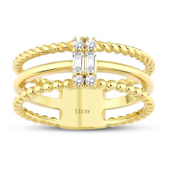 Gold Baguette Ring - 1