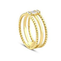 Gold Baguette Ring - 2