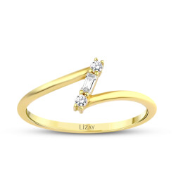 Gold Baguette Stone Ring - 1