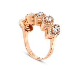 Gold Five Stone Ring - 2