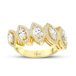 Gold Five Stone Ring - 1